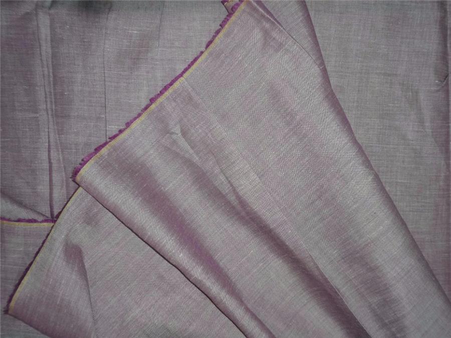 Two Tone Purple x Ivory Color Linen Fabric 54" wide