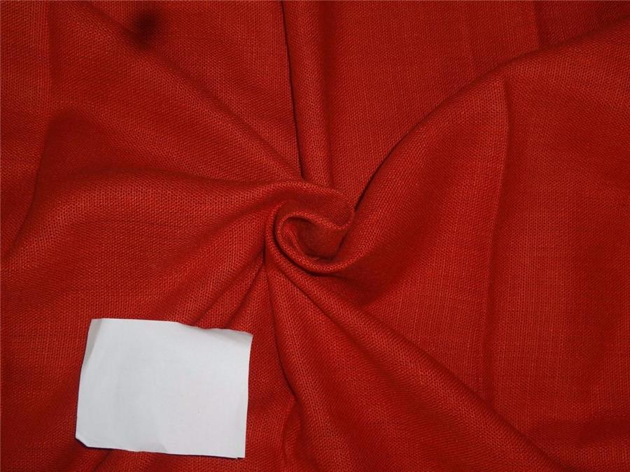 Heavy Linen Red Color Fabric 58&quot; Cut Length of 2.15 yards