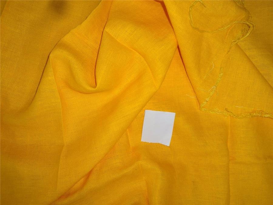 Heavy Linen Mango Color Fabric 58&quot; Cut Length of 3 yards