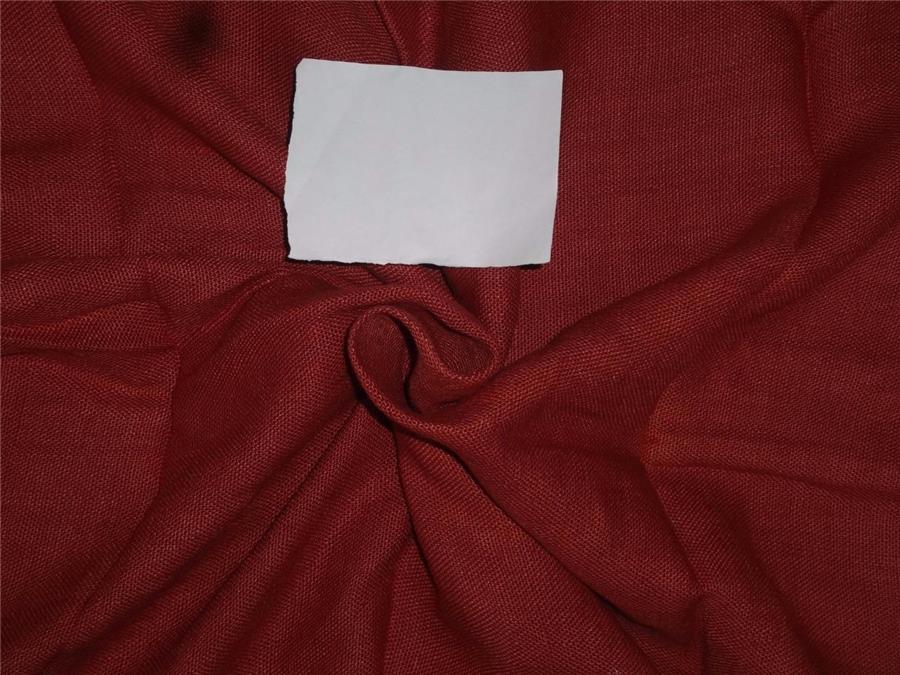 Heavy Linen Brick Red Color Fabric 58" wide Cut Length of 2 yards