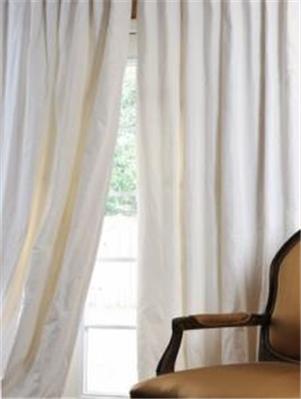 100% Pure Silk Taffeta Fabric Cream x Champagne colour Stripes 54" wide TAFS139[1]