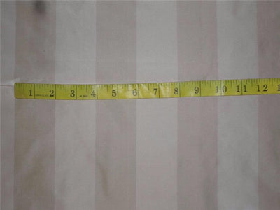 100% Pure Silk Taffeta Fabric Cream x Champagne colour Stripes 54" wide TAFS139[1]