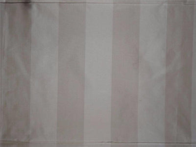 100% Pure Silk Taffeta Fabric Cream x Champagne colour Stripes 54" wide TAFS139[1]