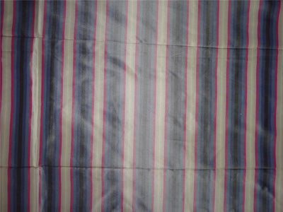 100%Pure Silk Taffeta Fabric Blue,Pink x Green Color Cut Length 1.55