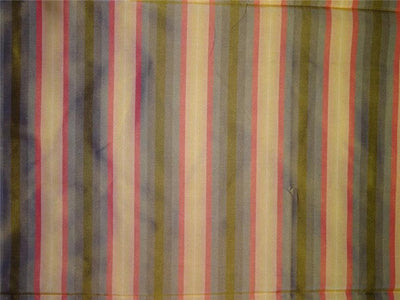 100%Pure Silk Taffeta Fabric Gold,Pink x Blue Color