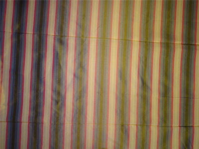 100%Pure Silk Taffeta Fabric Gold,Pink x Blue Color