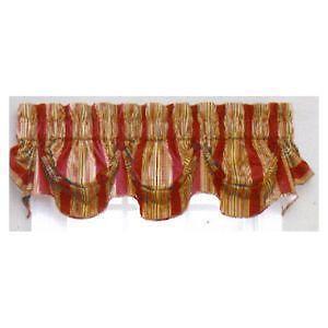 100% Pure Silk Taffeta Pin Stripe Fabric Red Color