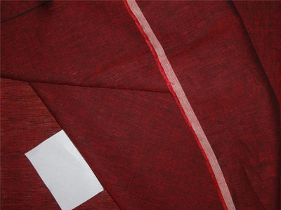 Two Tone Linen 25% COTTON, 75% LINEN fabric Red x Black Color 58" wide [7620]