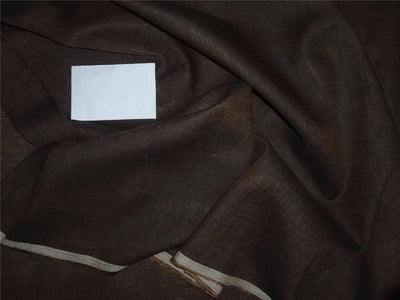 Two Tone Linen 25% COTTON, 75% LINEN fabric Brown x Black Color 58&quot; wide