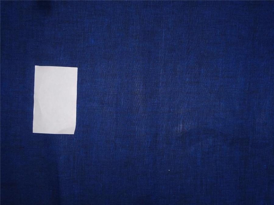 Two Tone Linen 25% COTTON,75% Linen fabric Electric Blue x Black Color 58&quot; wide