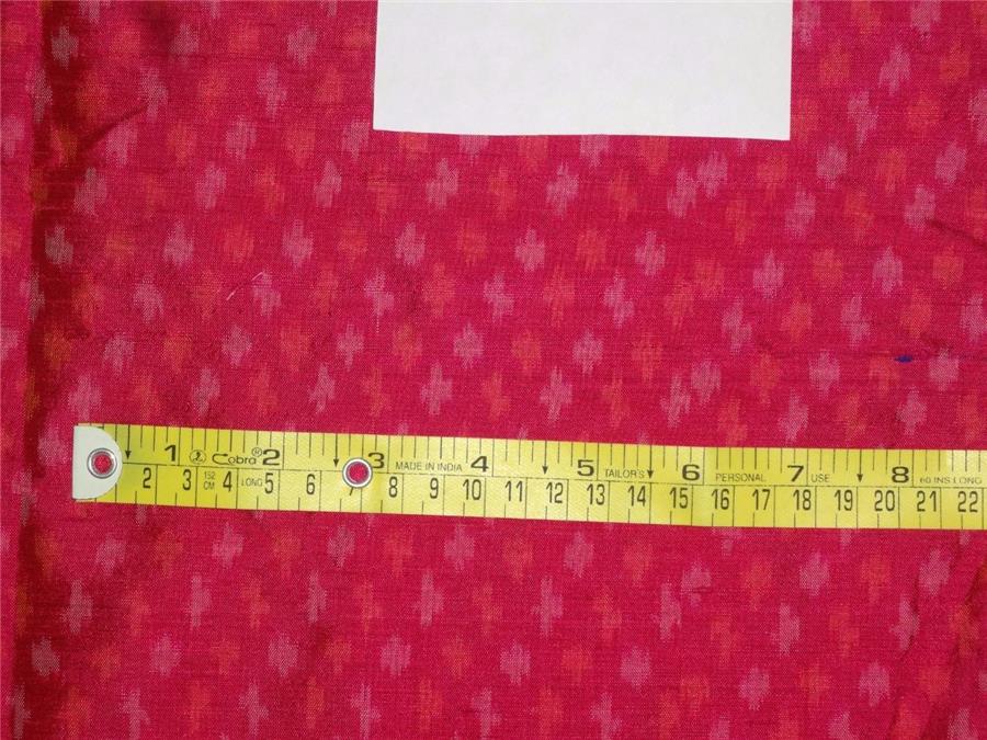 100% pure silk dupion ikat fabric in pink colour 44&quot; wide1.50 yards single cut length
