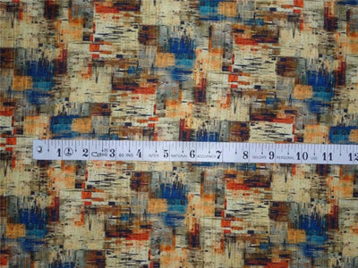 100% pure silk dupioni fabric in multi color print 44" wide DUP_PRINT_7650