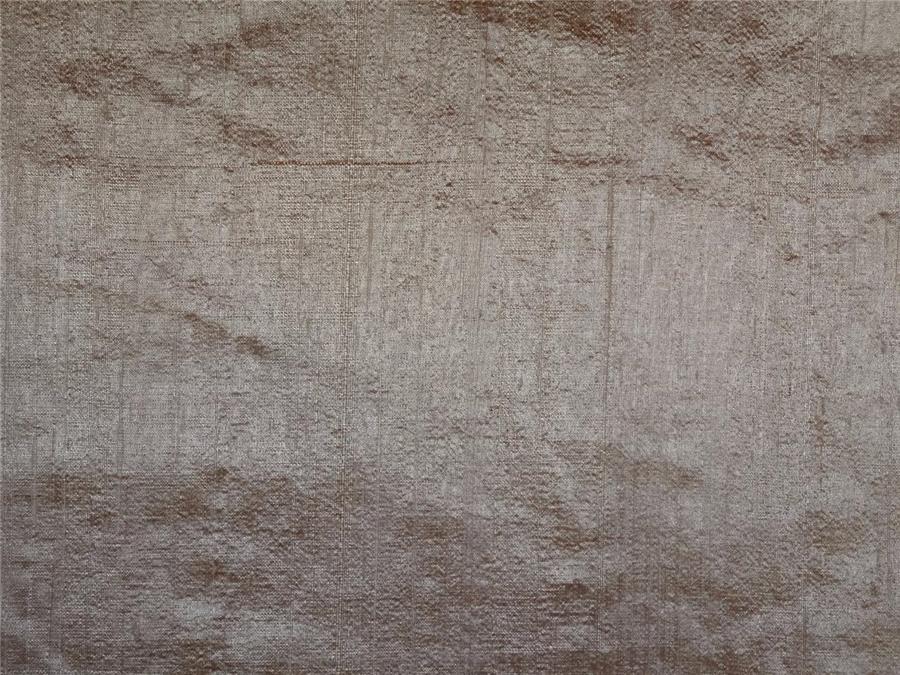 100% PURE SILK DUPIONI FABRIC WITH SLUBS golden brown colour 54&quot; wide MM75[3]