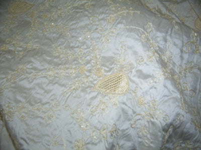 designer embroidered dupioni silk 54
