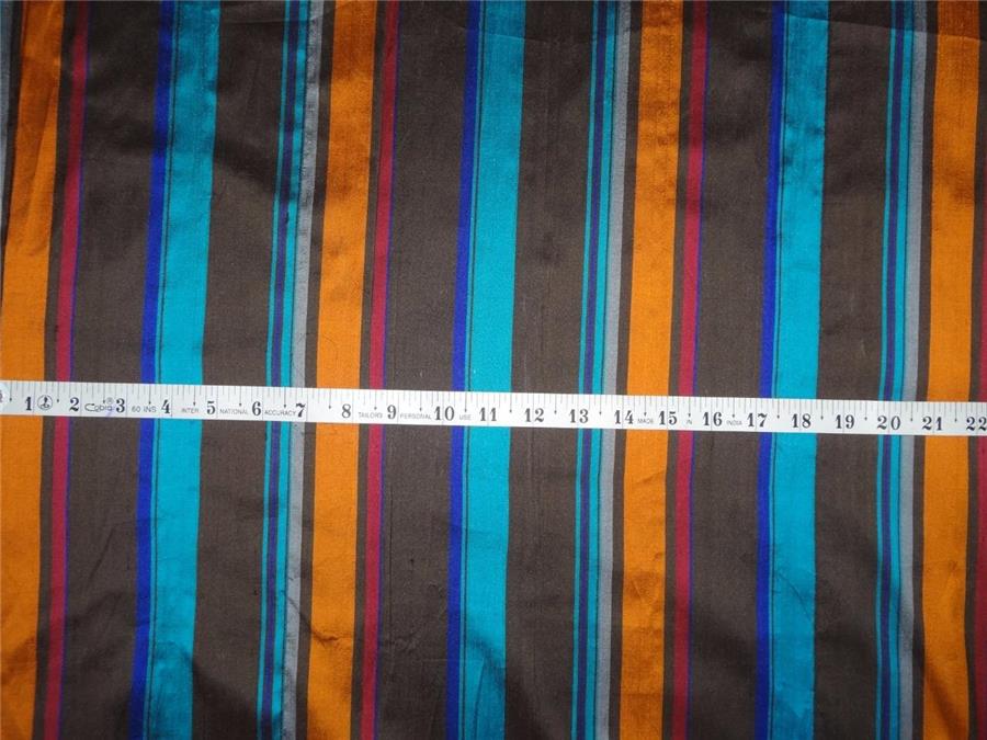 100% silk dupion stripe multi color 54&quot; DUPS28[1]