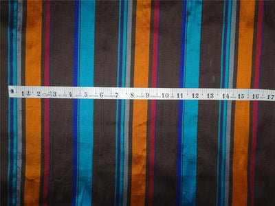 100% silk dupion stripe multi color 54&quot; DUPS28[1]