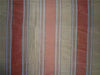 100% silk dupioni stripe shades of khakhi and rusty salmon 6.20 YDS DUPS27[3]