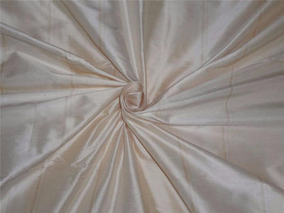 100% silk dupion cream and champagne colour stripe 54&quot; wide DUPS51