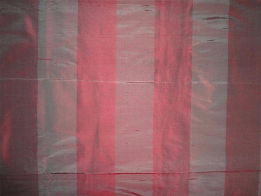 100% pure silk dupion red x rosette colour stripe 54&quot; wide DUPS34[1]