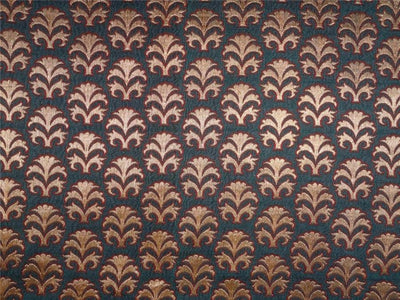 Silk Brocade Fabric Emerald Green/Red And Mettalic Gold Color 44" Wide BRO532[3]