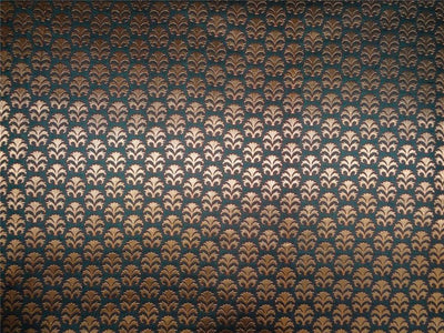 Silk Brocade Fabric Emerald Green/Red And Mettalic Gold Color 44" Wide BRO532[3]