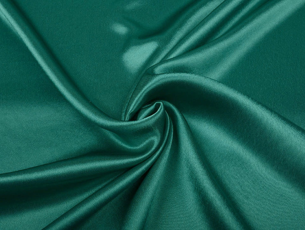 Sea Green viscose modal satin weave fabric ~ 44&quot; wide.(91)