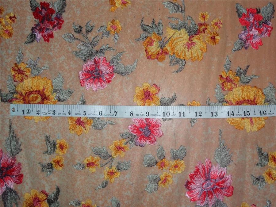 NET fabric with floral embroidery 44" wide