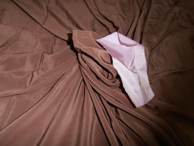 Pure Silk crepe fabric 44&quot;-dark teakwood
