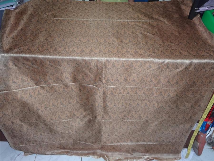 purely silk brocade antique gold x black 44&quot; BRO533[4]