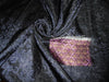 Spun Silk Brocade Fabric Midnight blue colour 44" wide BRO188[3]