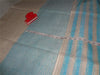 100% Linen Shimmer Gold and Blue stripe Fabric ~ 56&quot; wide