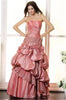 100% Silk Dupioni fabric 54&quot; wide- pink x maroon