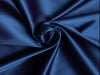 Indigo Blue viscose modal satin weave fabric ~ 44&quot; wide.(92)