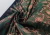 Silk Brocade fabric Green,Red &amp; Gold Color BRO70[2]