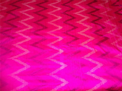 100% pure silk dupion ikat fabric pink colour 44&quot; wide DUPikat37[4]