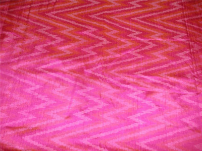 100% pure silk dupioni ikat fabric pink colour 54&quot; wide  DUPikat37[5]