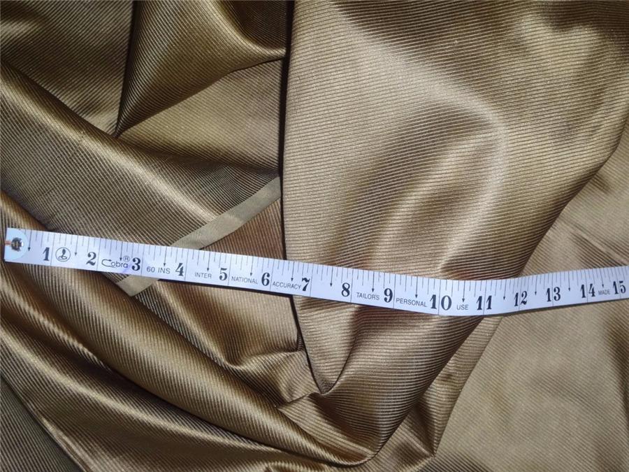 100% SILK TAFFETA FABRIC PIN STRIPE - gold 54&quot; wide