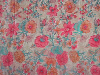 pure silk cdc crepe printed fabric 16 mm weight b2#101/2