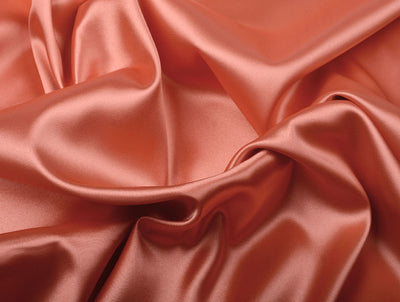 Coral Pink viscose modal satin weave fabric ~ 44&quot; wide.(93)