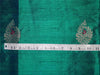 100% raw silk brocade fabric green x blue mettalic gold and pink color 44" wide BRO536[3]