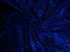 Deep blue Devore Embossed Viscose Micro Velvet fabric ~ 44&quot; wide