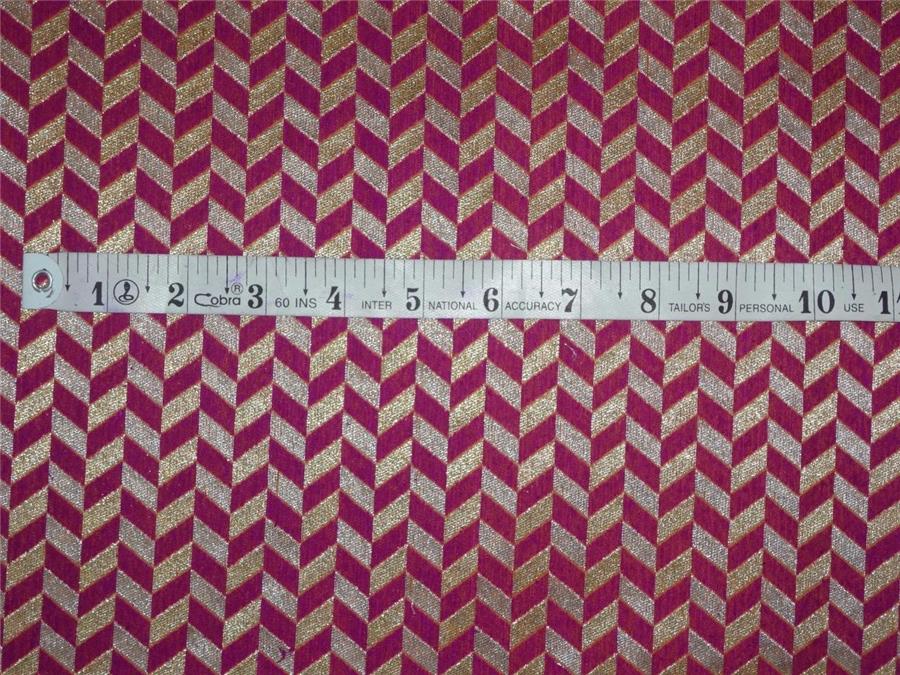 spun brocade fabric pink x purple & metallic gold color 44" wide BRO537[4]