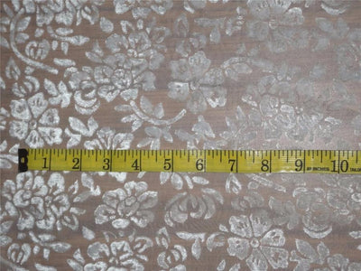 Natural Dyeable Devore Burnout Velvet fabric ~ 44&quot; wide [7896]