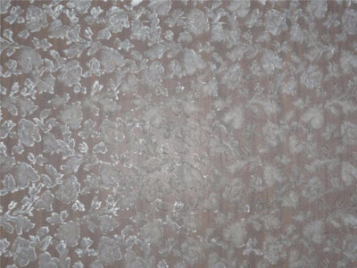 Natural Dyeable Devore Burnout Velvet fabric ~ 44&quot; wide