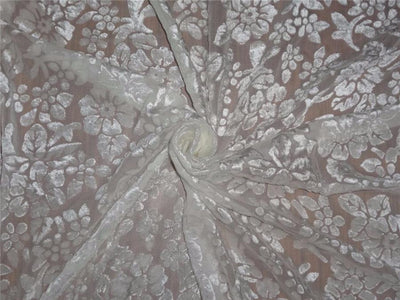Natural Dyeable Devore Burnout Velvet fabric ~ 44&quot; wide