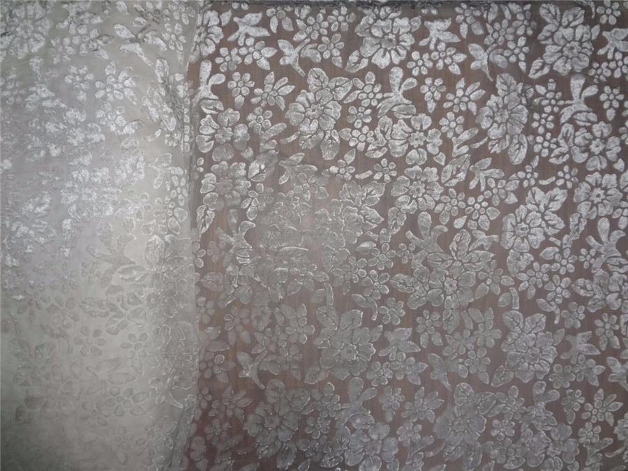 Natural Dyeable Devore Burnout Velvet fabric ~ 44&quot; wide