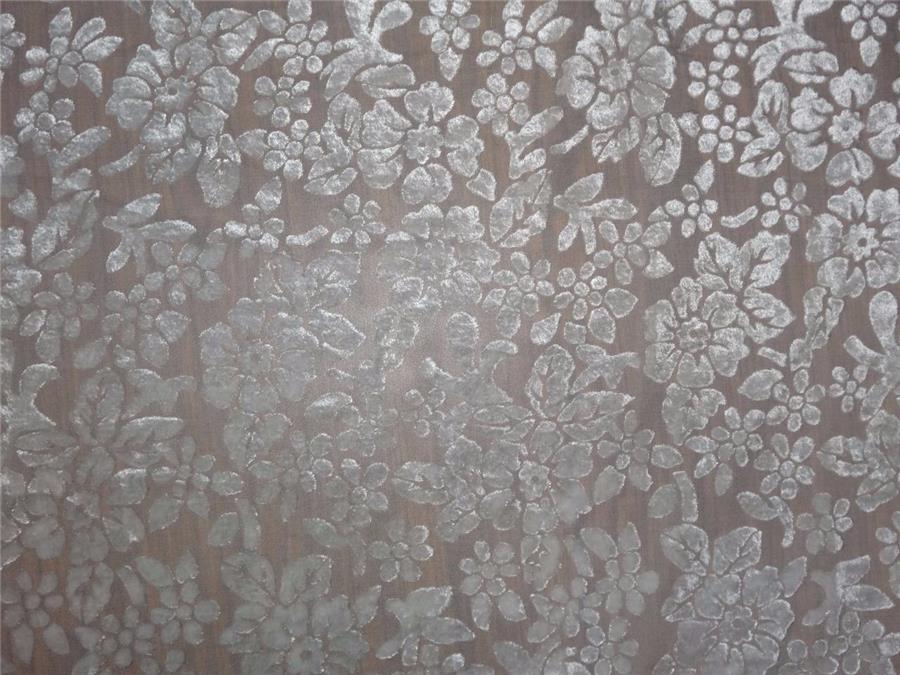 Natural Dyeable Devore Burnout Velvet fabric ~ 44&quot; wide