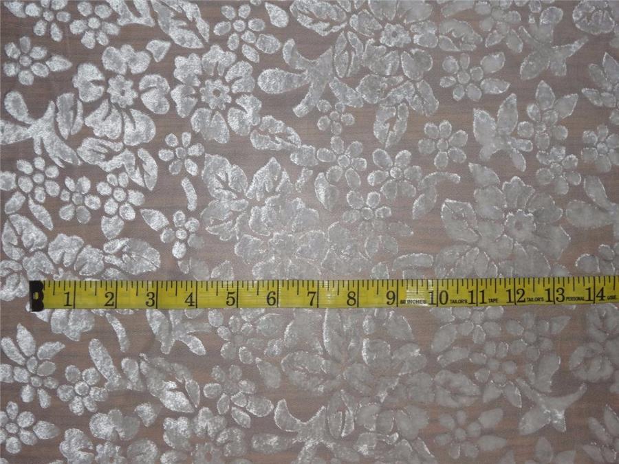 Natural Dyeable Devore Burnout Velvet fabric ~ 44&quot; wide