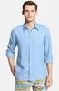 Sheer Gauze Linen--light blue Thin Transparent Linen Fabric 58&quot;