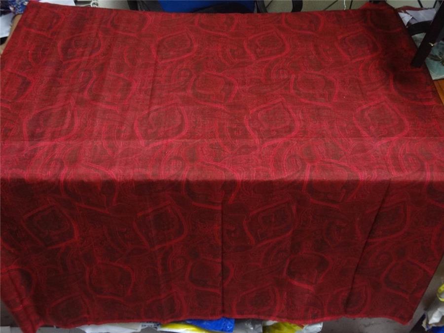 100% pure silk dupionfabric print red x black colour 54&quot; wide DUP PRINT # 36[6]